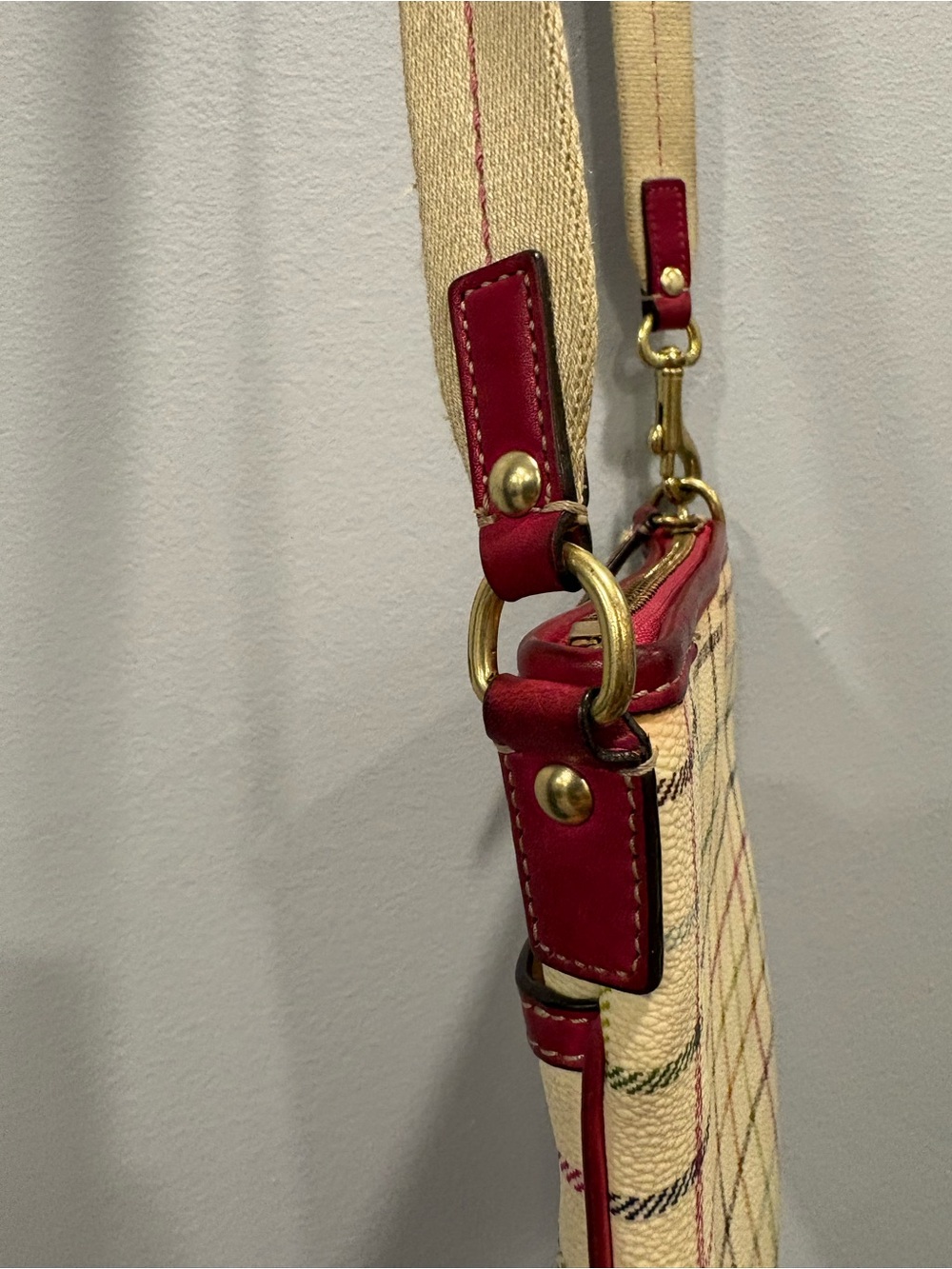 Authentic Coach Poppy Tartan Plaid Crossbody Swingpack Bag - Picture 11 of 15